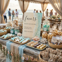 Ocean Summer Blue Beach Weißer Sand Gastgeschenke