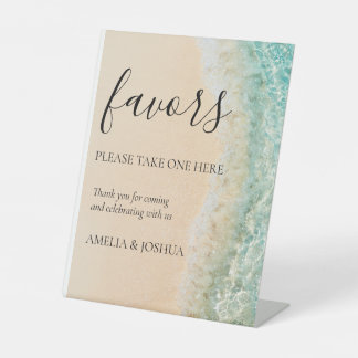 Ocean Summer Blue Beach Weißer Sand Gastgeschenke  Sockelschild