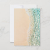 Ocean Summer Blue Beach White Sand Wedding Party Einladung (Rückseite)