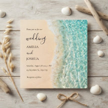 Ocean Summer Blue Beach White Sand Wedding Party