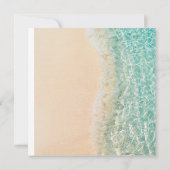 Ocean Summer Blue Beach White Sand Wedding Party Einladung (Rückseite)