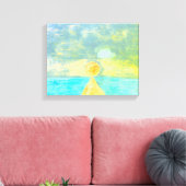 Ocean Sun Canvas Print Leinwanddruck (Insitu (Wohnzimmer))