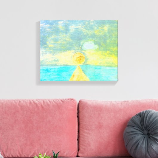 Ocean Sun Canvas Print Leinwanddruck (Insitu (Wohnzimmer))