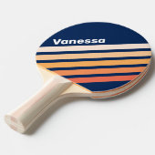 Ocean Sun Fall Angled Striping with Name Tischtennis Schläger (Vorderseite)