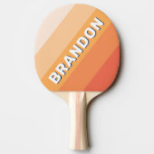 Ocean Sun Fall Bold Stripes with Name Tischtennis Schläger (Rückseite)