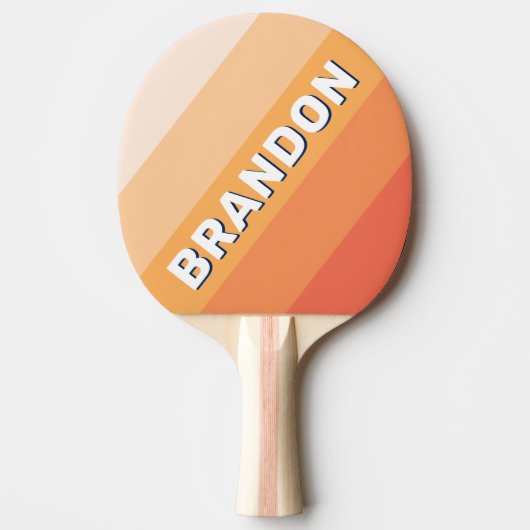 Ocean Sun Fall Bold Stripes with Name Tischtennis Schläger (Vorderseite)