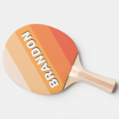 Ocean Sun Fall Bold Stripes with Name Tischtennis Schläger (Seitenansicht)