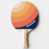 Ocean Sun Fall Circle Stripe with Name Tischtennis Schläger (Rückseite)