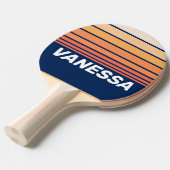 Ocean Sun Fall Horizon Striping with Name Tischtennis Schläger (Vorderseite)