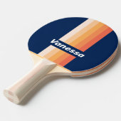 Ocean Sun Fall Pin Stripes with Name Tischtennis Schläger (Vorderseite)
