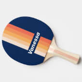 Ocean Sun Fall Pin Stripes with Name Tischtennis Schläger (Seitenansicht)