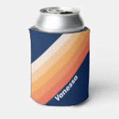 Ocean Sun Fall Stripes with Name Dosenkühler (Kanne Rückseite)