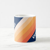 Ocean Sun Fall Stripes with Name Kaffeetasse (Mittel)