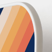 Ocean Sun Fall Stripes with Name Pickleball Schläger (Linke Seite)