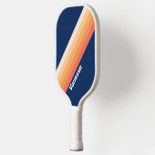 Ocean Sun Fall Stripes with Name Pickleball Schläger (Links)