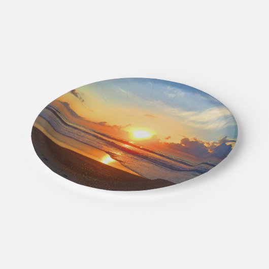 Ocean Sun Pappteller (Schrägansicht)