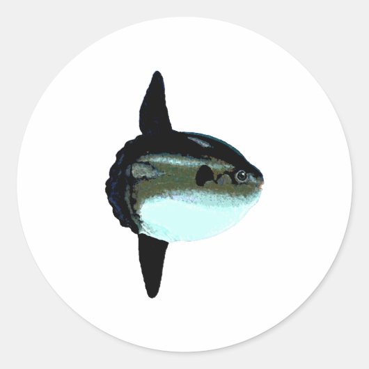 Ocean Sunfish - Mola Mola Runder Aufkleber (Vorderseite)