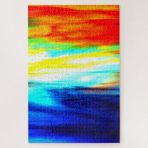 Ocean Sunrise Artistic Colorful Einzigartig Puzzle