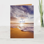 Ocean Sunrise Denken Sie an Ihre Scripture Card Karte (Vorderseite)