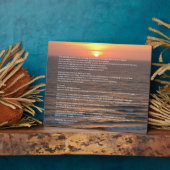 Ocean Sunrise Desiderata Plaque Fotoplatte (Seite)