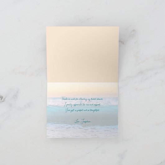 Ocean Sunrise Dusche Danke von Bride (Innenseite)