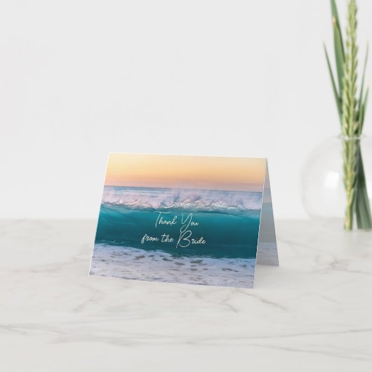 Ocean Sunrise Dusche Danke von Bride (Vorderseite)