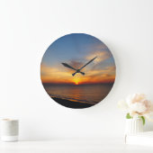 Ocean Sunrise Große Wanduhr (Zuhause)
