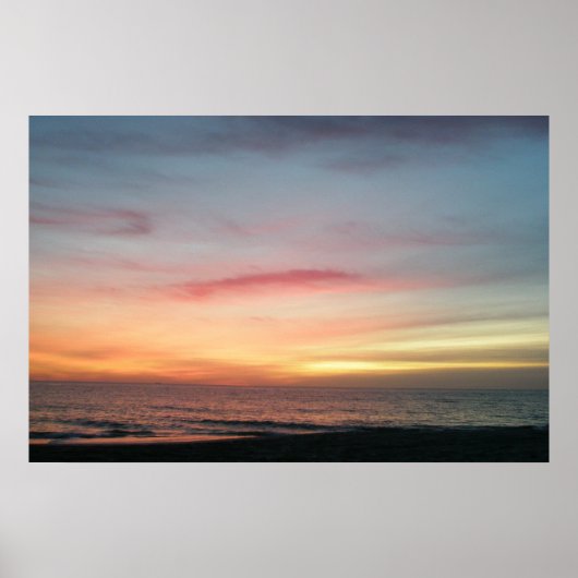 Ocean Sunrise in Dezember Poster (Vorne)