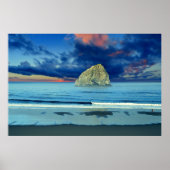 Ocean Sunrise Landschaft Kunst Poster (Vorne)