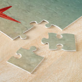 Ocean Sunrise, Meeresschildkröten, Sterne, Muschel Puzzle (Seite)