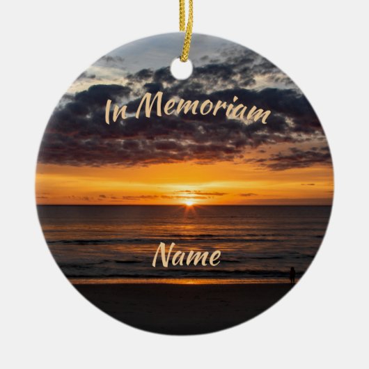 Ocean Sunrise Memoriam Keramik Ornament (Vorne)