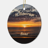 Ocean Sunrise Memoriam Keramik Ornament (Links)