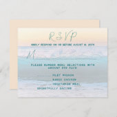 Ocean Sunrise Menü UAWG Einschließungskarten RSVP Karte (Vorne/Hinten)