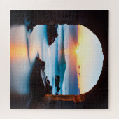 Ocean Sunrise mit Brick Tunnel Puzzle (Horizontal)