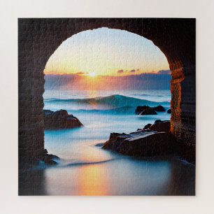 Ocean Sunrise mit Brick Tunnel Puzzle