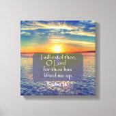 Ocean Sunrise mit Psalms Bible Verse Leinwanddruck (Vorderseite)