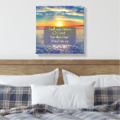 Ocean Sunrise mit Psalms Bible Verse Leinwanddruck (Insitu (Schlafzimmer))