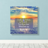 Ocean Sunrise mit Psalms Bible Verse Leinwanddruck (Insitu (Holzboden))