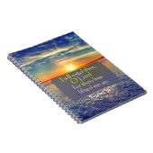 Ocean Sunrise mit Psalms Bible Verse Notizblock (Rechte Seite)