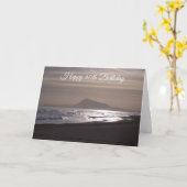 Ocean Sunrise Personalisiert 60. Geburtstag Karte (Gelbe Blume)