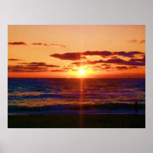 Ocean Sunrise Poster (Vorne)