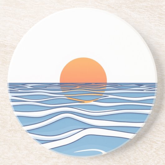 Ocean Sunrise Sandstone Untersetzer (Vorne)