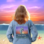 Ocean Sunrise, Sea Turtles und Delphin Jeansjacke