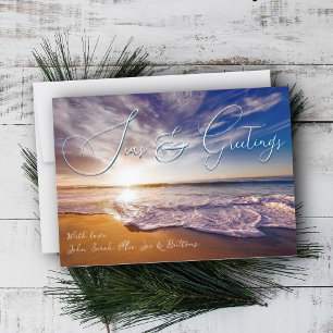 Ocean Sunrise Seen und Grüße Weihnachtskarten Feiertagskarte