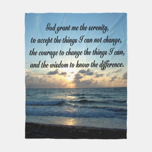 OCEAN SUNRISE SERENITY PRAYER FLEECE BLANKET (Vorderseite)