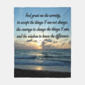 OCEAN SUNRISE SERENITY PRAYER FLEECE BLANKET (Vorderseite)