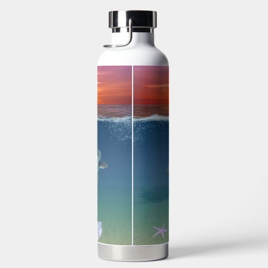 Ocean Sunrise & Turtles Wasserflasche Trinkflasche (Rechts)