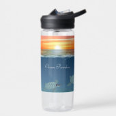 Ocean Sunrise & Turtles Wasserflasche Trinkflasche (Links)