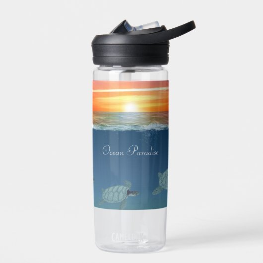 Ocean Sunrise & Turtles Wasserflasche Trinkflasche (Links)