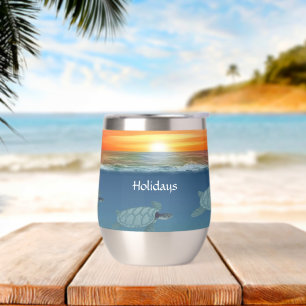 Ocean Sunrise und Sea Turtles